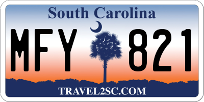 SC license plate MFY821