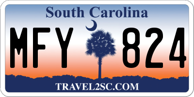 SC license plate MFY824