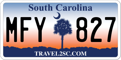 SC license plate MFY827