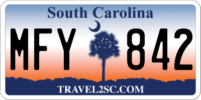 SC license plate MFY842