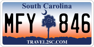 SC license plate MFY846