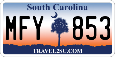 SC license plate MFY853