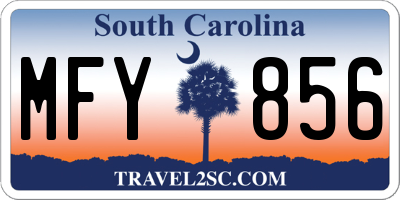 SC license plate MFY856