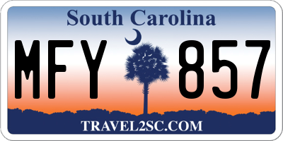 SC license plate MFY857
