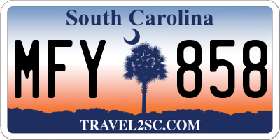 SC license plate MFY858
