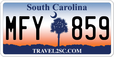 SC license plate MFY859