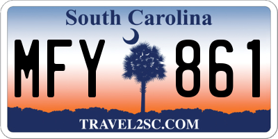SC license plate MFY861