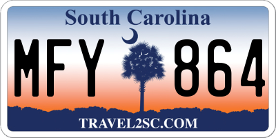 SC license plate MFY864