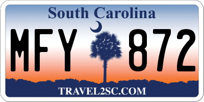 SC license plate MFY872