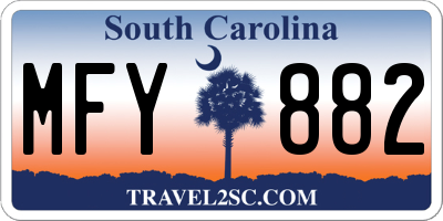 SC license plate MFY882