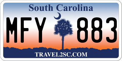 SC license plate MFY883