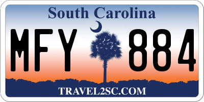 SC license plate MFY884