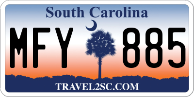SC license plate MFY885