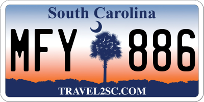 SC license plate MFY886
