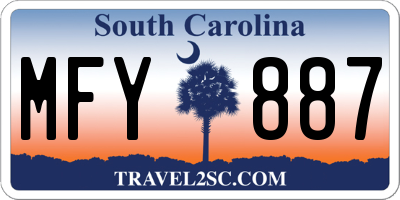 SC license plate MFY887
