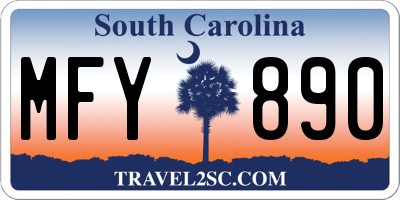 SC license plate MFY890
