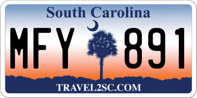 SC license plate MFY891