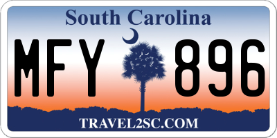 SC license plate MFY896