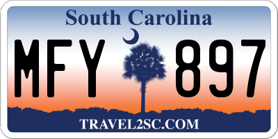 SC license plate MFY897