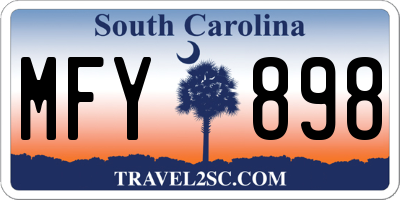 SC license plate MFY898