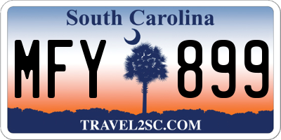 SC license plate MFY899