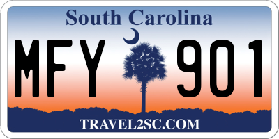 SC license plate MFY901
