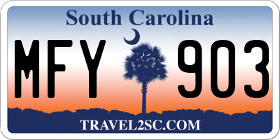 SC license plate MFY903