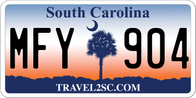 SC license plate MFY904
