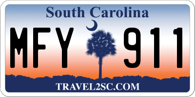 SC license plate MFY911