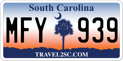 SC license plate MFY939