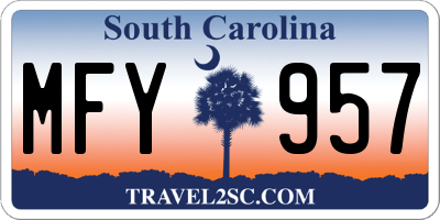 SC license plate MFY957
