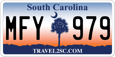 SC license plate MFY979