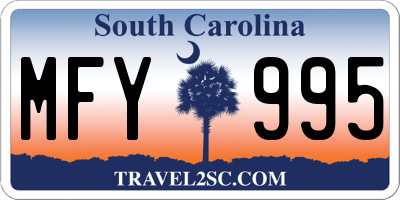 SC license plate MFY995