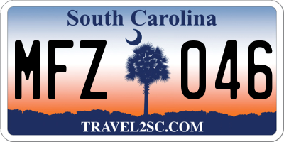 SC license plate MFZ046