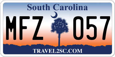 SC license plate MFZ057