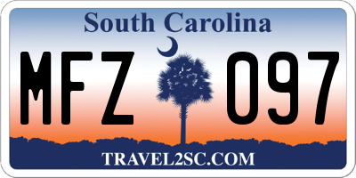 SC license plate MFZ097