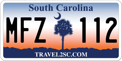 SC license plate MFZ112