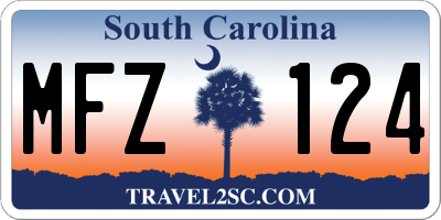 SC license plate MFZ124