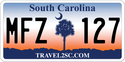 SC license plate MFZ127