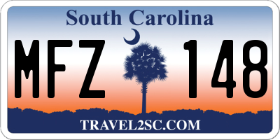 SC license plate MFZ148