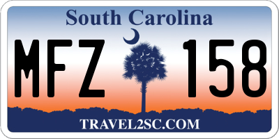SC license plate MFZ158