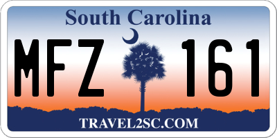 SC license plate MFZ161