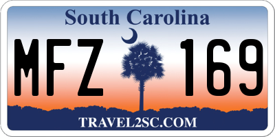 SC license plate MFZ169