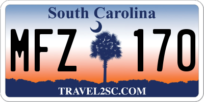 SC license plate MFZ170