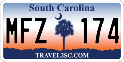 SC license plate MFZ174