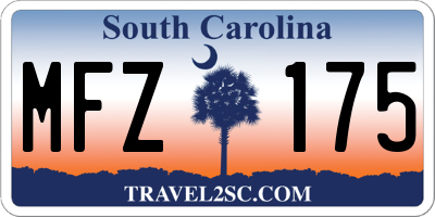 SC license plate MFZ175