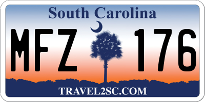 SC license plate MFZ176