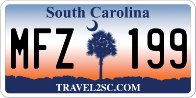SC license plate MFZ199