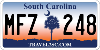 SC license plate MFZ248