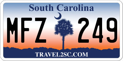 SC license plate MFZ249